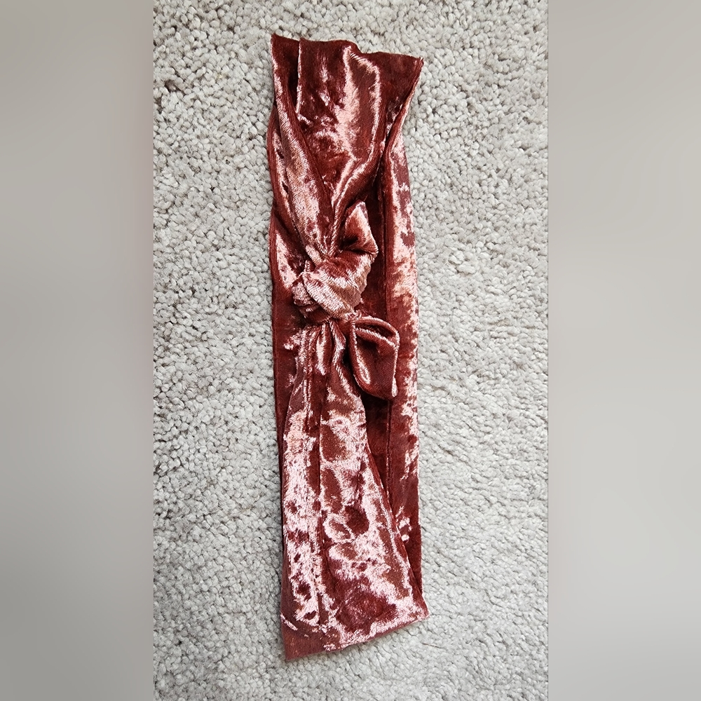Dust Rose Velvet Tie Headband